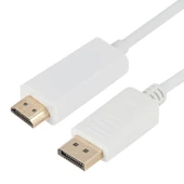 DisplayPort Erkek HDMI Erkek Adaptör Kablosu 1.8 Metre Beyaz - 3