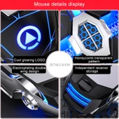 YINDIAO A7 Kablosuz Sessiz Oyuncu Mouse Beyaz 1600 DPI 7 Tuşlu RGB Işıklı Şarjlı - 10