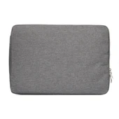 15 4 Inç Evrensel Gri Denim Laptop Çantası Fermuarlı MacBook Air Pro Lenovo Uyumlu - 3