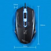 Chasing Leopard 199 Kablolu Optik Gaming Mouse Siyah 1600 DPI Ayarlanabilir Hız LED Işıklı 1.3 Metre Kablo - 6