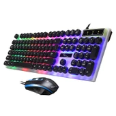 ZGB G21 Siyah Kablolu Işıklı Klavye ve Mouse Seti - 2