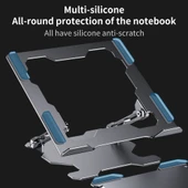 RJUST HZ09 Mekanik Yükseklik Ayarlı Laptop Standı Gri - 5