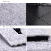 12.5 Inç Gri Keçe Düğmeli Çok Amaçlı Laptop İç Çantası - 10