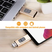 Richwell 3 in 1 128GB Metal USB Flash Bellek Type-C 8 Pin USB 30 OTG Fonksiyonlu Gri - 10