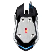 Chasing Leopard K1 USB Kablolu Optik Oyuncu Mouse 1600 DPI Ayarlanabilir 3 Hızlı LED Işıklı Sessiz Siyah 1.3m Kablo - 3
