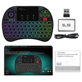 Rii X8 RT716 2.4GHz Kablosuz Mini QWERTY 71 Tuşlu Klavye 2.5 inç Dokunmatik Yüzeyli Arkadan Aydınlatmalı Siyah - 10
