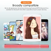Evrensel Kırmızı Silikon Disk Uçlu Kapasitif Stylus Kalem - 7
