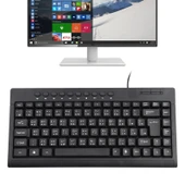 KB-301A Multimedya Mini Kablolu Notebook Klavye Cangjie Versiyonu Siyah - 1