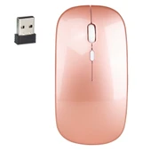 HXSJ M80 Kablosuz Optik Sessiz Mouse 2.4GHz 1600DPI Gül Altın - 1