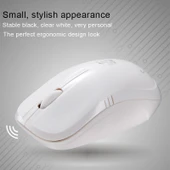 ZGB 101B Beyaz Kablosuz Optik Mouse 2.4GHz 1600 DPI Sessiz Mini Laptop PC İçin - 5