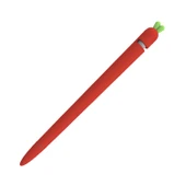 Apple Pencil 1 Havuç Şekilli Silikon Koruyucu Kılıf Kırmızı - 2