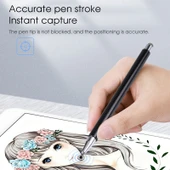 361 2si1 Evrensel Siyah Silikon Disk Uçlu Stylus Kalem Manyetik Kapaklı - 6