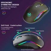 HXSJ A869 RGB Type-C Kablolu Oyuncu Mouse 7200 DPI 6 Mod Ayarlanabilir 7 Tuş - 7