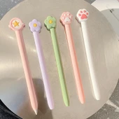 Sevimli Karikatür Silikon Koruyucu Kılıf Apple Pencil 1 Beyaz - 5