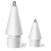 Apple Pencil 1 ve 2 Uyumlu M2 Kısa Metal Uç Beyaz - 1