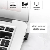 ET X08 Kablosuz Sessiz Oyun Mouse Siyah 7 Tuş 2400 DPI USB Alıcılı Renkli Işıklı - 7
