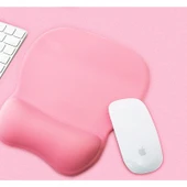 Montian MF-01 Oval Yavaş Geri Tepmeli Hafızalı Pamuklu Yumuşak Bilek Destekli Mouse Pad Pembe - 7