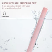 Apple Pencil 2 Üçgen Silikon Kalem Kılıfı Sarı - 7