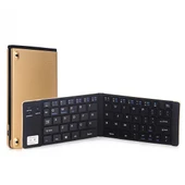 GK228 Ultra İnce Katlanabilir Bluetooth 30 Klavye Altın Renkli Dahili Tutucu Android iOS Windows Uyumlu - 1