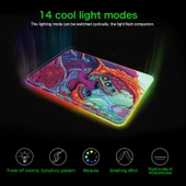 Bilgisayar Canavarı Desenli Aydınlatmalı Mouse Pad 90x30x04 cm - 8