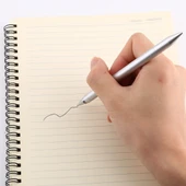 2'si 1 Arada Metal Tükenmez Kalem ve Kapasitif Dokunmatik Ekran Stylus Kalem Gümüş - 6
