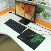 Geniş İnce Kaymaz Razer Desenli Yumuşak Kauçuk Kumaş Yüzey Oyun Klavye Mouse Pad 32x24 cm - 1
