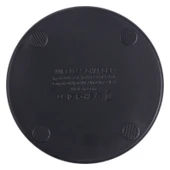 10W QI Desenli Yuvarlak Plastik Kablosuz Şarj Cihazı Siyah - 3