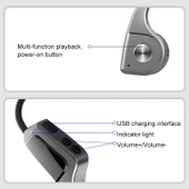 F806 Bluetooth 41 Kemik İletimli Stereo Bluetooth Kulaklık Gri - 6