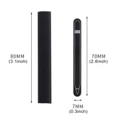 Apple Pencil Manyetik Silikon Tutucu Kılıf Seti Siyah - 2