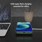 OJD-63 15W Manyetik Yuvarlak Alüminyum Alaşımlı Magsafe Kablosuz Şarj Cihazı - 9