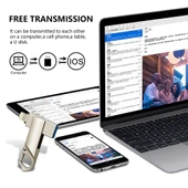 RQW 10F 2si1 USB 2.0 ve 8 Pin 128GB Anahtarlık Flash Bellek - 5