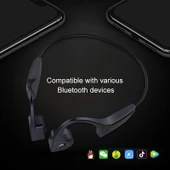 F806 Bluetooth 41 Kemik İletimli Stereo Bluetooth Kulaklık Gri - 10