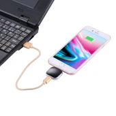RQW-18S Siyah 8 Pin 64GB Çok Fonksiyonlu Flash Bellek USB Micro USB Kablo - 6