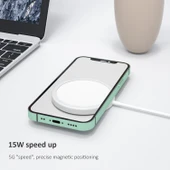 OJD-63 15W Manyetik Yuvarlak Alüminyum Alaşımlı Magsafe Kablosuz Şarj Cihazı - 7