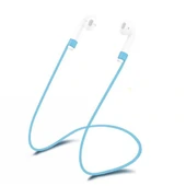 Apple AirPods 1 2 Uyumlu Mavi Silikon Kablo Kaybetmeyi Önleyici Kulaklık Askısı 60cm - 1