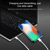 AWEI CL 68 Beyaz 3A Type C USB C 8 Pin PD Hızlı Şarj ve Data Kablosu 1 Metre - 11