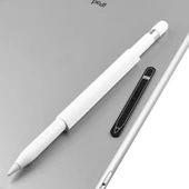 Apple Pencil Manyetik Silikon Tutucu Kılıf Seti Beyaz - 4