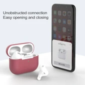 AirPods Pro Silikon Kablosuz Kulaklık Koruyucu Kılıf Beyaz - 5