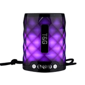 TG155 Bluetooth 42 Mini Taşınabilir Kablosuz Hoparlör Renkli Işıklar Siyah - 1