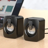 A1 USB Mini Yüksek Sesli Kablolu Hoparlör Bluetooth Özellikli Siyah - 1