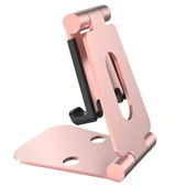 Evrensel Alüminyum Alaşımlı Katlanabilir Ayarlanabilir Tablet Standı Rose Gold - 4
