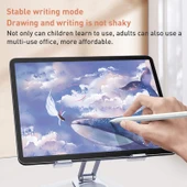 RJUST T632 Akrilik 360 Derece Döner Masaüstü Tablet Standı Şeffaf - 6