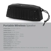 NewRixing NR-4019 Kırmızı Taşınabilir Bluetooth Hoparlör Eller Serbest Arama FM USB TF Kart AUX Destekli - 8