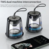 Awei Y666 Mini Taşınabilir Outdoor Bluetooth Hoparlör TWS Destekli - 5