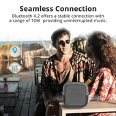 HB 200 Bluetooth 42 Taşınabilir Mini Kablosuz Hoparlör Gri - 7