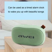 Awei Y900 Mini Taşınabilir Kablosuz Bluetooth Hoparlör Sarı Gürültü Engelleme Mikrofonlu TF Kart ve AUX Destekli - 5