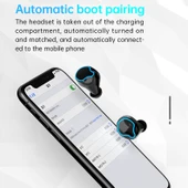 M9 Bluetooth 51 TWS Dijital Ekranlı Kablosuz Bluetooth Kulaklık Şarj Kutulu Fenerli Siyah - 8