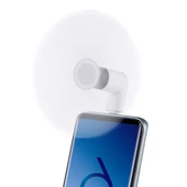 Moda USB 3.1 Type-C Portlu İki Kanatlı Mini Fan Beyaz - 1