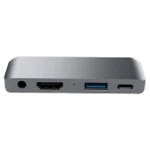 HW TC29 4 in 1 Çok Fonksiyonlu Type C USB C Uzatma HUB Adaptörü iPad Pro için Gri - 1