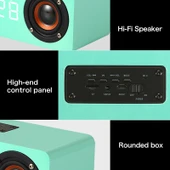 M5 Ahşap Bluetooth 4.2 Subwoofer Hoparlör Siyah TF Kart AUX FM Destekli - 11